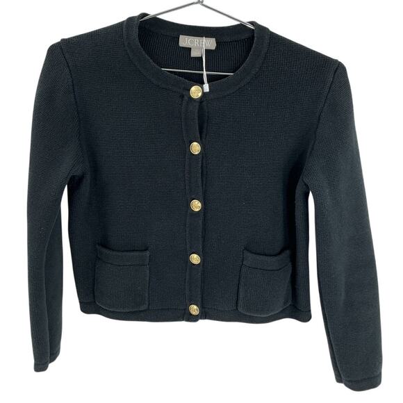 J.Crew Classic Black Emilie Patch-Pocket Cardigan Size XS - Picture 2 of 4